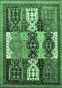 Abstract Emerald Green Modern Rug, abs520emgrn