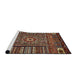 Sideview of Machine Washable Abstract Red Rug, wshabs521