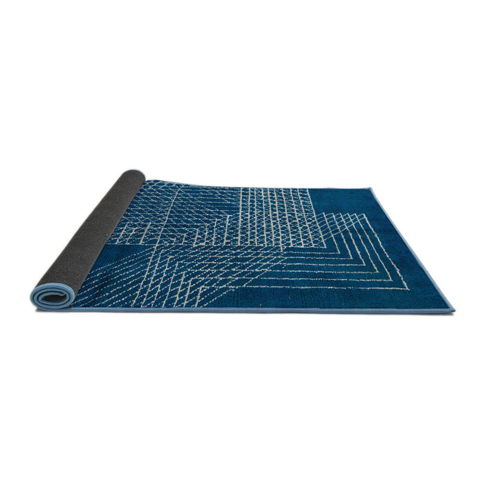 Sideview of Abstract Blue Ivy Blue Modern Rug, abs5210