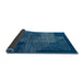 Sideview of Abstract Blue Ivy Blue Modern Rug, abs5210