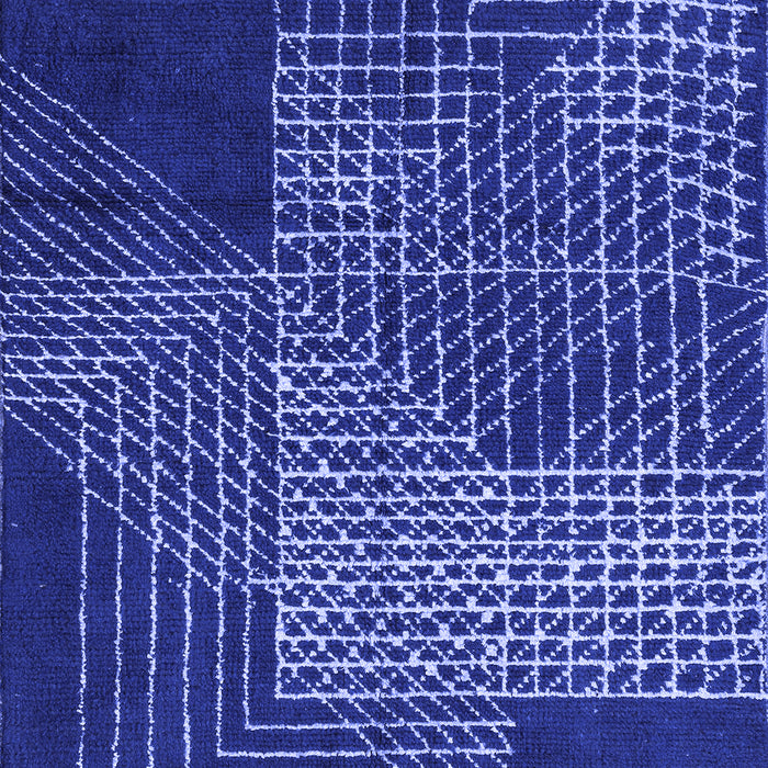 Abstract Blue Modern Rug, abs5210blu