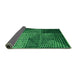 Sideview of Abstract Green Modern Rug, abs5210grn