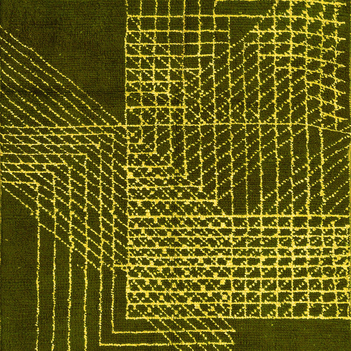 Abstract Yellow Modern Rug, abs5210yw