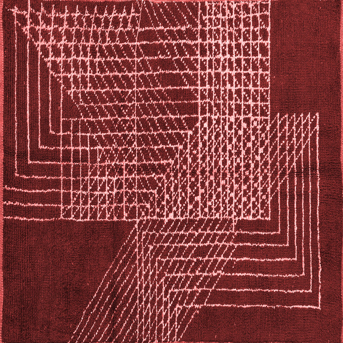 Abstract Red Modern Rug, abs5210red