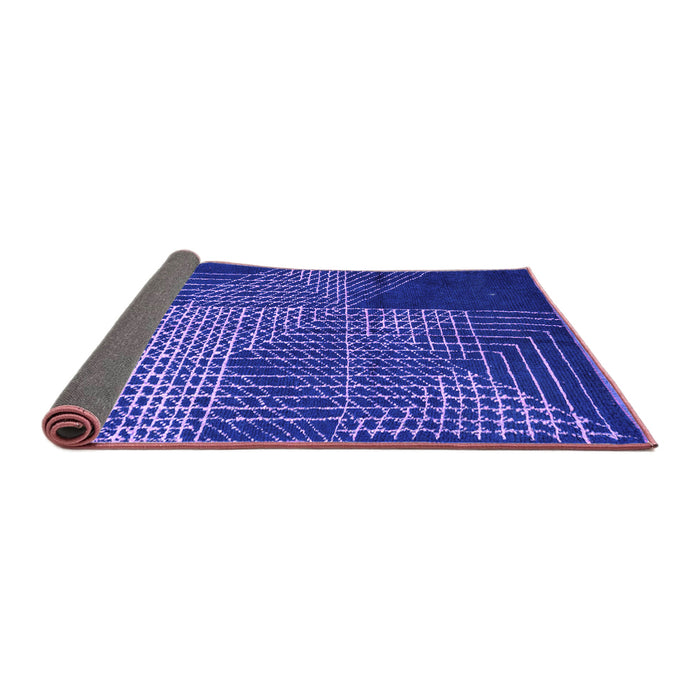Sideview of Abstract Purple Modern Rug, abs5210pur