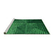 Sideview of Machine Washable Abstract Green Modern Area Rugs, wshabs5210grn