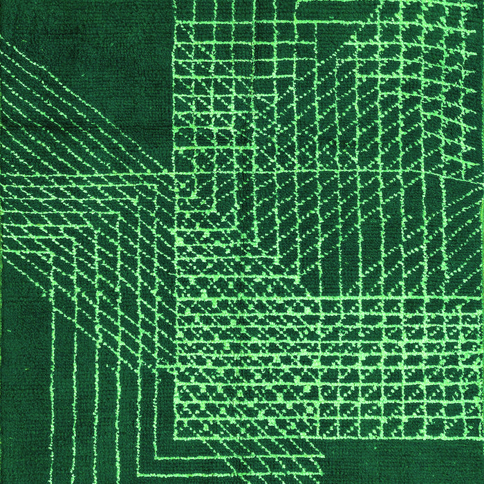 Machine Washable Abstract Green Modern Area Rugs, wshabs5210grn