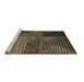 Sideview of Machine Washable Abstract Brown Modern Rug, wshabs5210brn