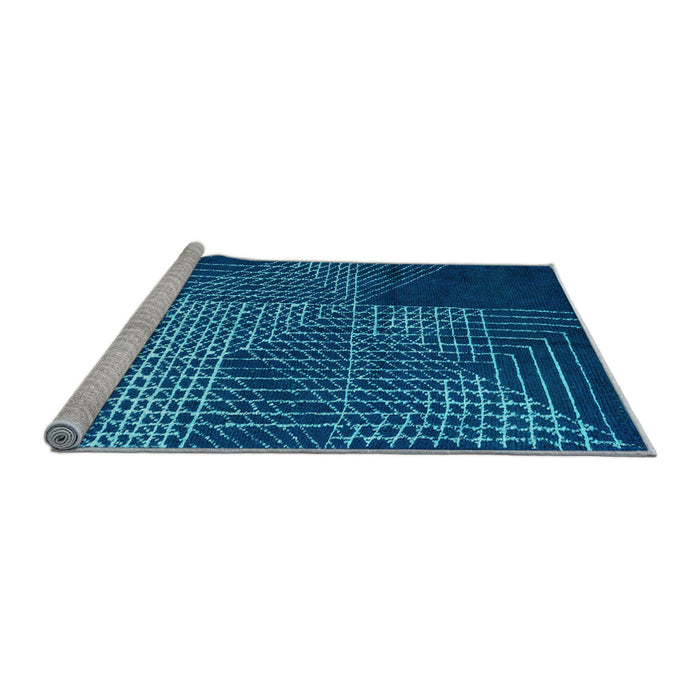 Sideview of Machine Washable Abstract Light Blue Modern Rug, wshabs5210lblu