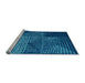 Sideview of Machine Washable Abstract Light Blue Modern Rug, wshabs5210lblu