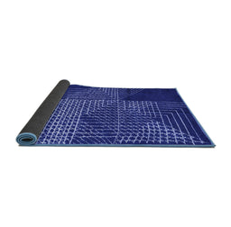 Sideview of Abstract Blue Modern Rug, abs5210blu