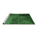 Sideview of Machine Washable Abstract Emerald Green Modern Area Rugs, wshabs5210emgrn