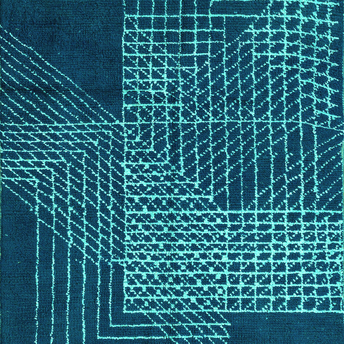 Abstract Turquoise Modern Rug, abs5210turq