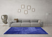 Machine Washable Abstract Blue Modern Rug in a Living Room, wshabs5210blu