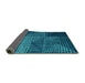 Sideview of Abstract Turquoise Modern Rug, abs5210turq