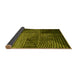 Sideview of Abstract Yellow Modern Rug, abs5210yw