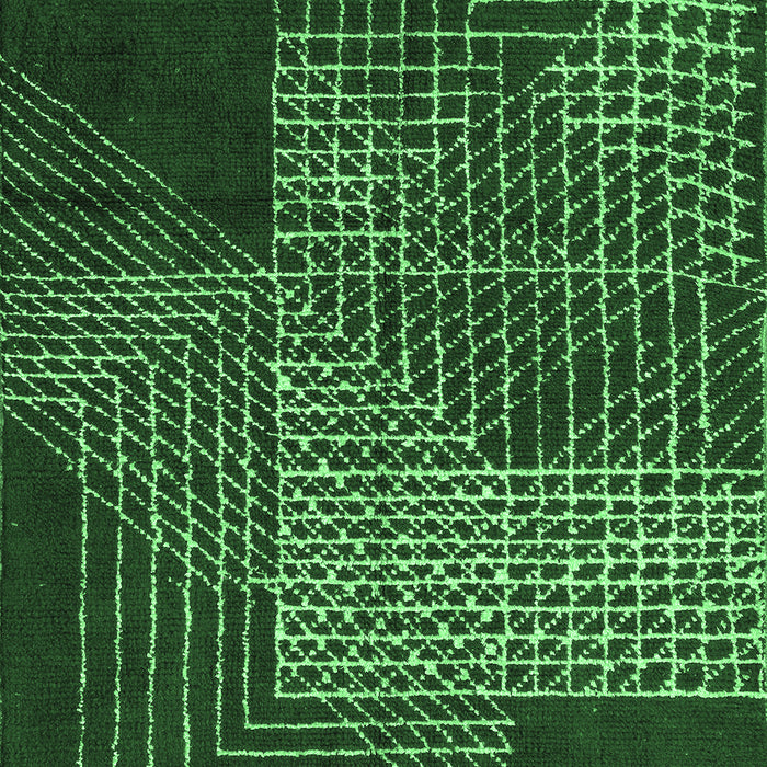 Abstract Emerald Green Modern Rug, abs5210emgrn