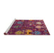 Sideview of Machine Washable Abstract Purple Pink Rug, wshabs5211