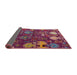 Sideview of Abstract Purple Pink Modern Rug, abs5211