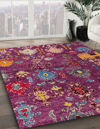 Abstract Purple Pink Modern Rug, abs5211