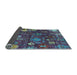 Sideview of Abstract Light Blue Modern Rug, abs5211lblu