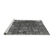 Sideview of Machine Washable Abstract Gray Modern Rug, wshabs5211gry