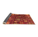 Sideview of Abstract Orange Modern Rug, abs5211org