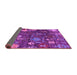 Sideview of Abstract Purple Modern Rug, abs5211pur