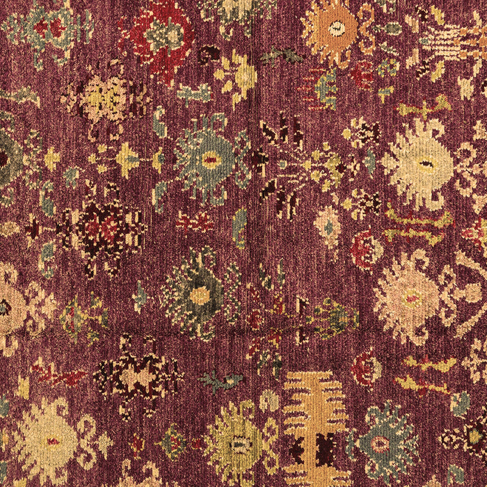 Square Abstract Brown Modern Rug, abs5211brn