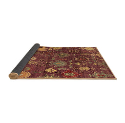 Sideview of Abstract Brown Modern Rug, abs5211brn