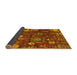 Sideview of Abstract Yellow Modern Rug, abs5211yw