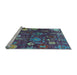 Sideview of Machine Washable Abstract Light Blue Modern Rug, wshabs5211lblu