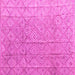 Square Machine Washable Abstract Pink Modern Rug, wshabs5212pnk