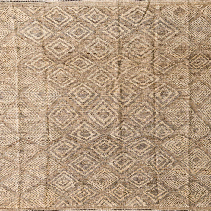 Square Abstract Yellow Modern Rug, abs5212