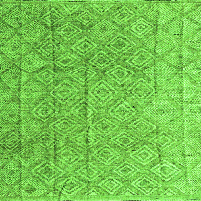 Square Abstract Green Modern Rug, abs5212grn