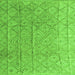 Square Abstract Green Modern Rug, abs5212grn