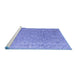 Sideview of Machine Washable Abstract Blue Modern Rug, wshabs5212blu