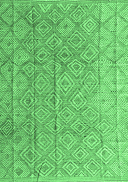 Abstract Emerald Green Modern Rug, abs5212emgrn
