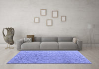 Machine Washable Abstract Blue Modern Rug, wshabs5212blu