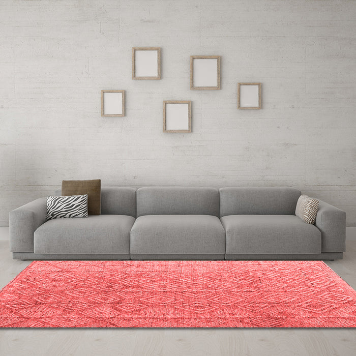 Modern Red Washable Rugs