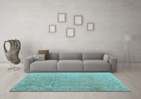 Machine Washable Abstract Light Blue Modern Rug, wshabs5212lblu