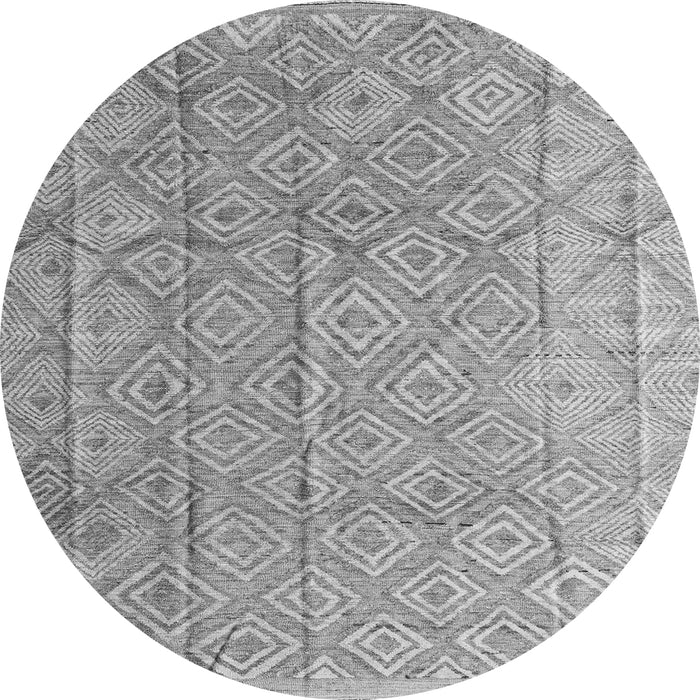 Round Abstract Gray Modern Rug, abs5212gry
