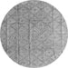 Round Abstract Gray Modern Rug, abs5212gry