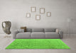 Machine Washable Abstract Green Modern Area Rugs in a Living Room,, wshabs5212grn