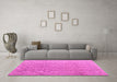 Machine Washable Abstract Pink Modern Rug in a Living Room, wshabs5212pnk