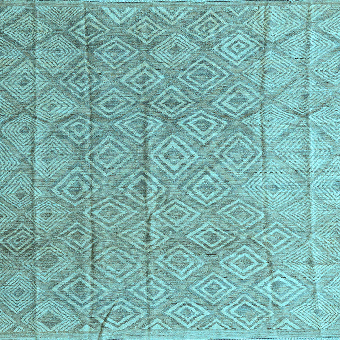 Square Machine Washable Abstract Light Blue Modern Rug, wshabs5212lblu
