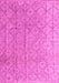 Machine Washable Abstract Pink Modern Rug, wshabs5212pnk