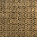 Square Machine Washable Abstract Brown Modern Rug, wshabs5213brn