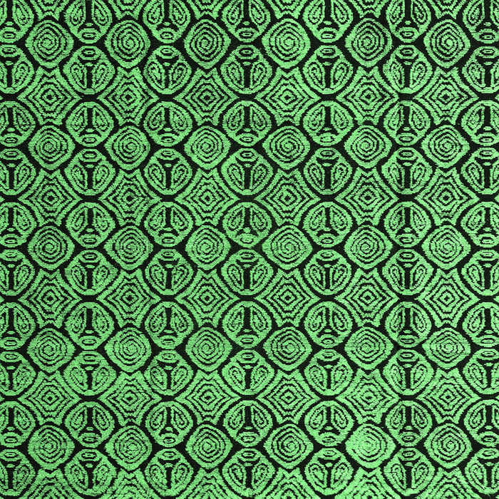 Square Abstract Emerald Green Modern Rug, abs5213emgrn
