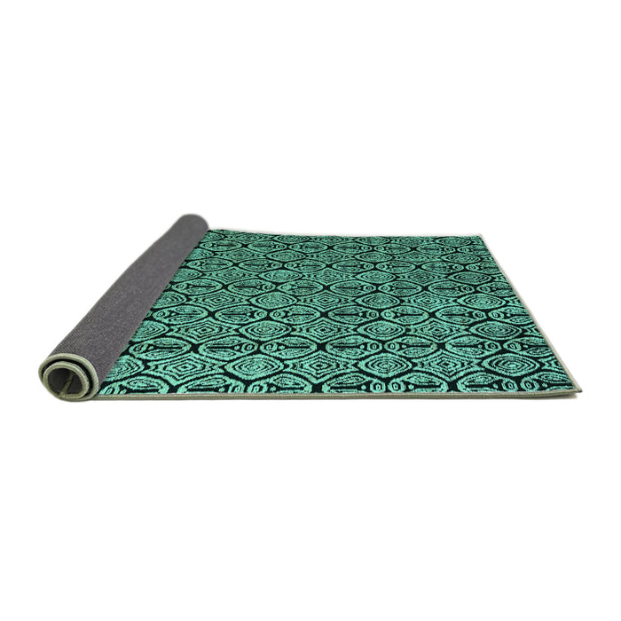 Sideview of Abstract Turquoise Modern Rug, abs5213turq
